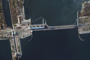 Каховская ГЭС в ноябре 2022 года, до подрыва оккупантами