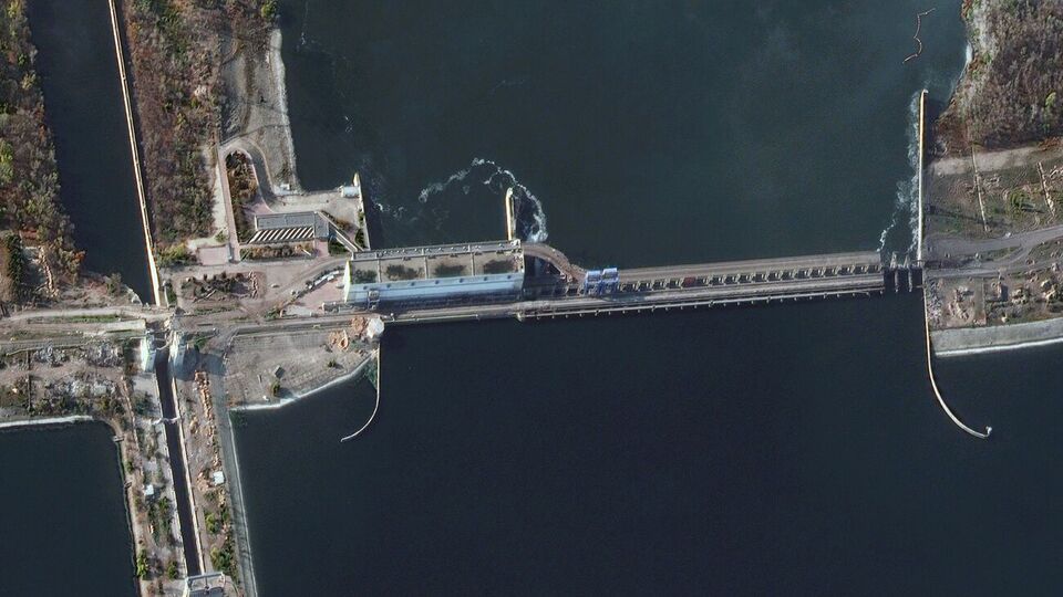 Каховская ГЭС в ноябре 2022 года, до подрыва оккупантами