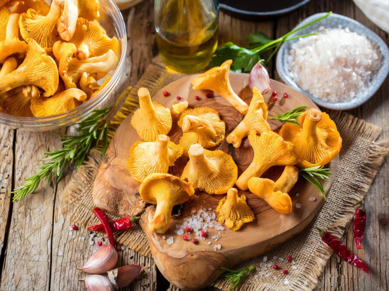 Лисички нужно хорошо промыть от песка