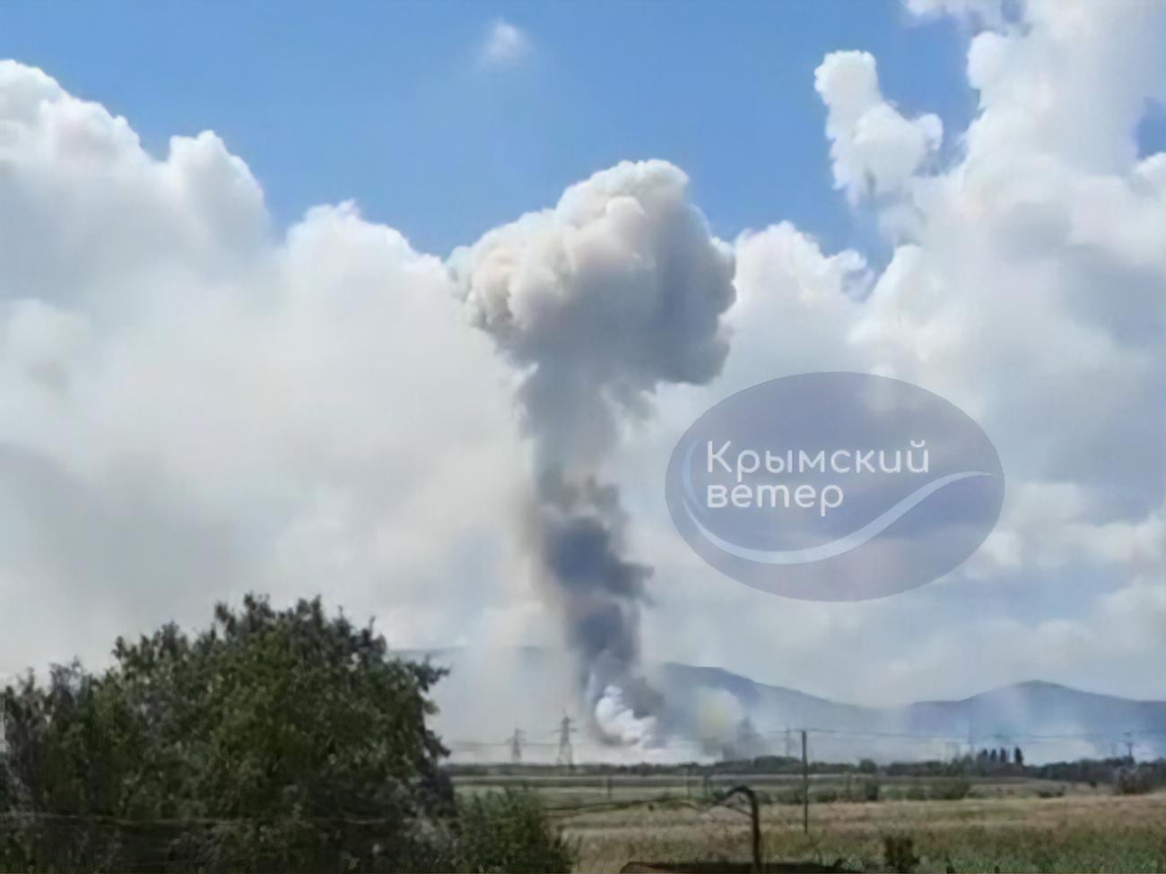 На полигоне в Крыму продолжают детонировать боеприпасы