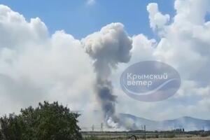 На полигоне в Крыму продолжают детонировать боеприпасы