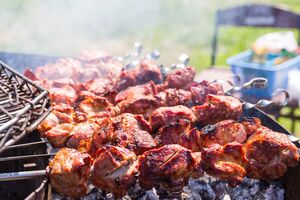По словам Огородника, если посыпать угли солью, о бутылке с водой можно забыть – огня не будет и шашлык не сгорит