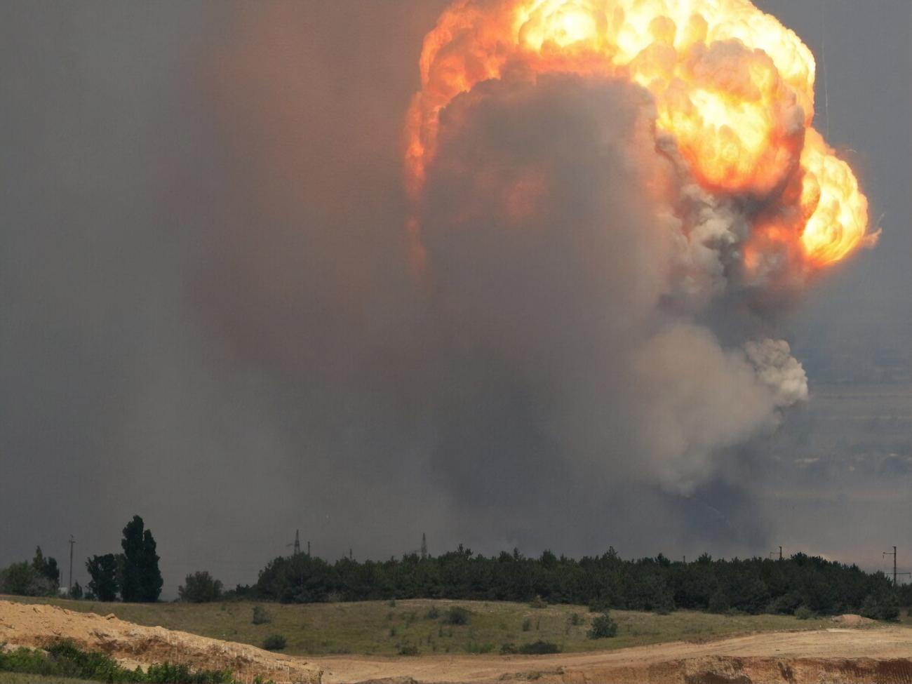 Три дні тому на окупованому півострові вже відбувалася масова детонація снарядів