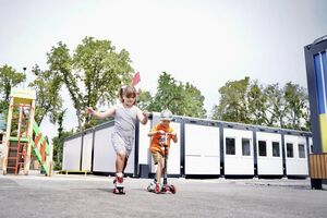 Обустройство модульного городка состоялось в рамках проекта "Под безопасной крышей"