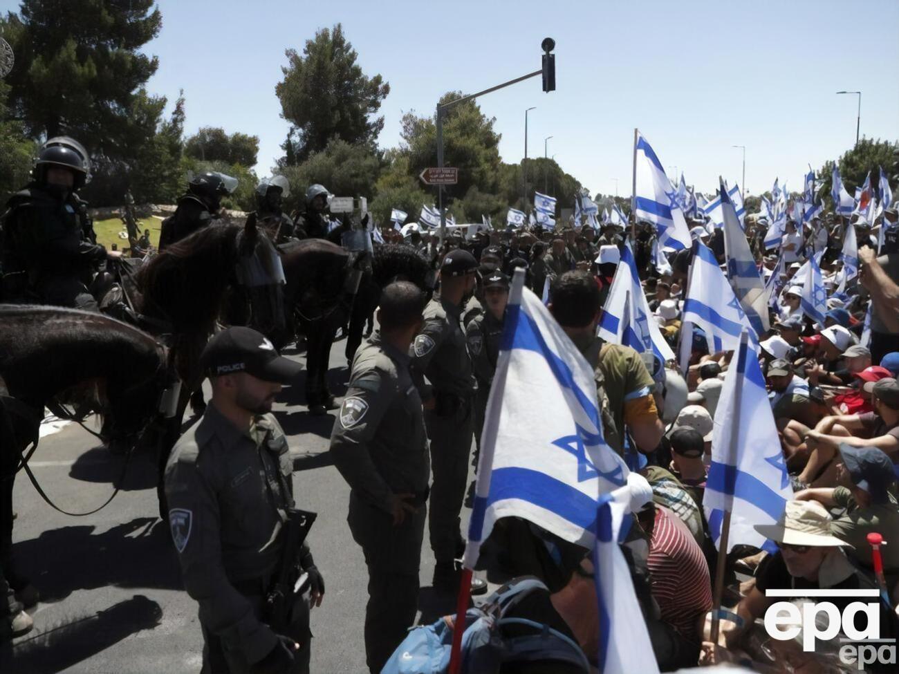 В Израиле 24 июля продолжаются протесты у здания Кнессета&nbsp;в Иерусалиме