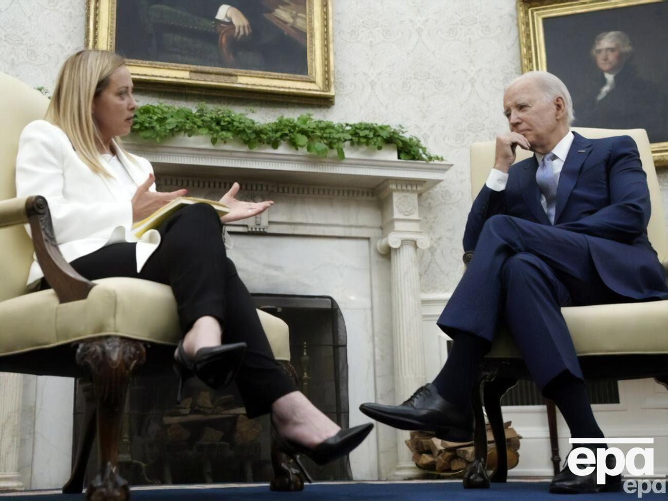 Мелони и Байден встретились в Белом доме, среди тем обсуждения была Украина