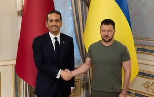 Шейх Мухаммад бин Абдулрахман аль-Тани первым из высоких чиновников Катара посетил Украину, отметил Зеленский