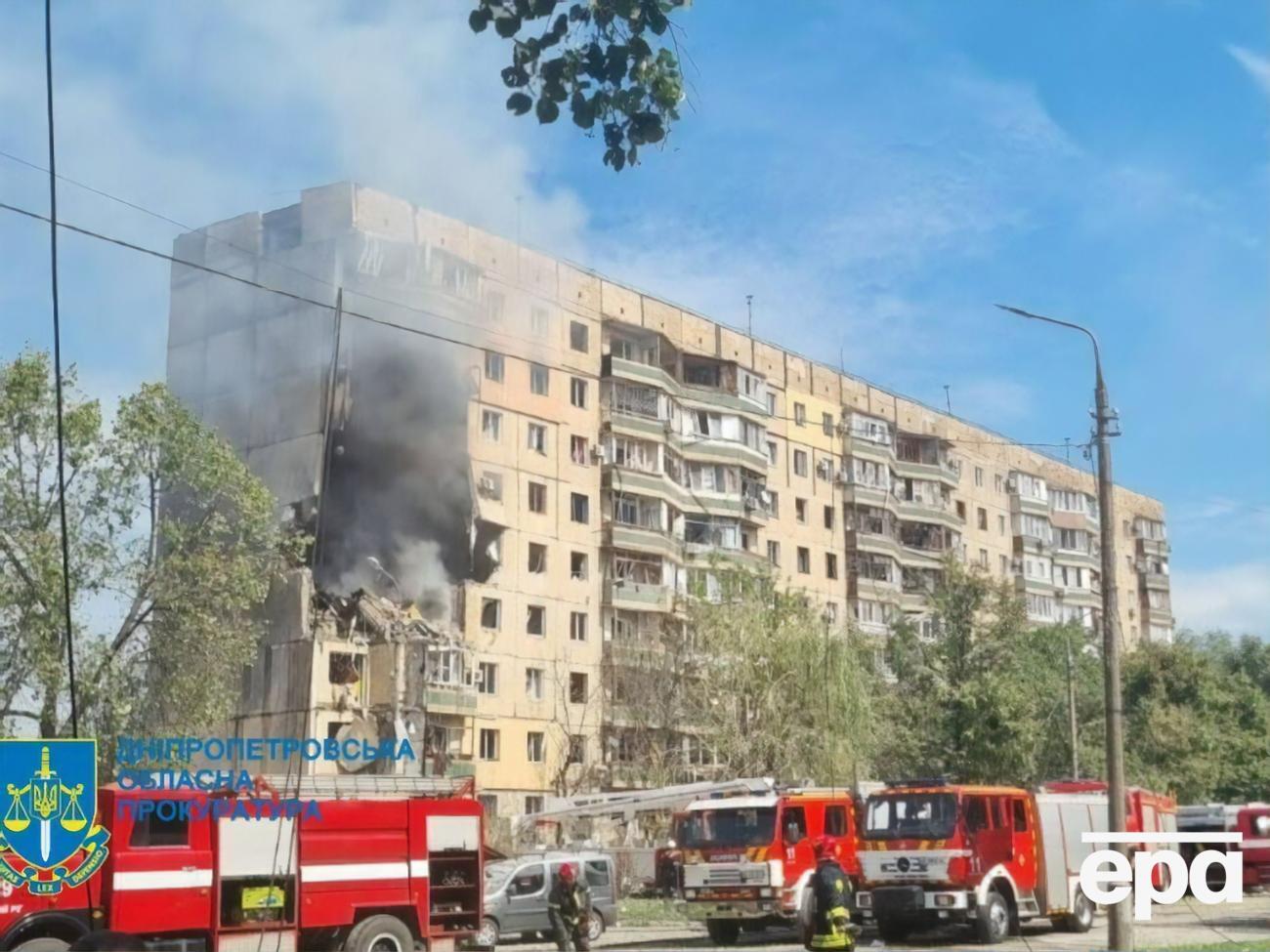 Частину постраждалих унаслідок удару по дев'ятиповерхівці у Кривому Розі госпіталізували, частину лікуватимуть амбулаторно