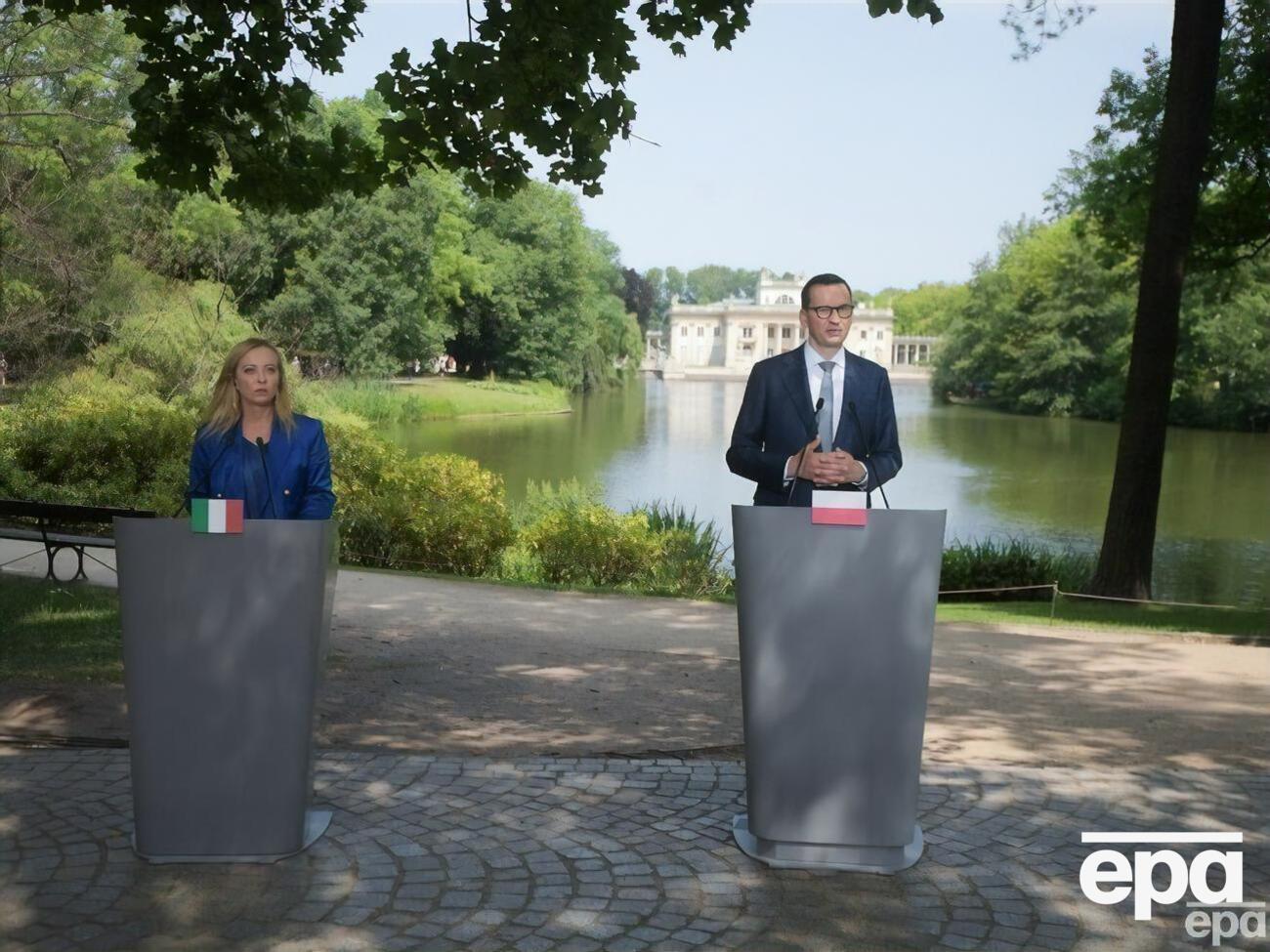 Премьеры Италии и Польши заявили об идентичных позициях по Украине