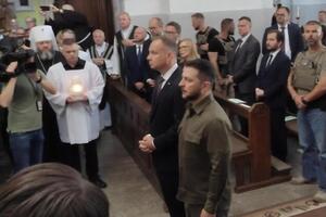 Зеленський і Дуда вирушили на службу в Кафедральний костел святих Петра і Павла