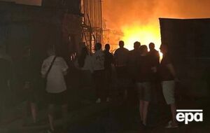 У місті Домодєдово під Москвою почалася сильна пожежа