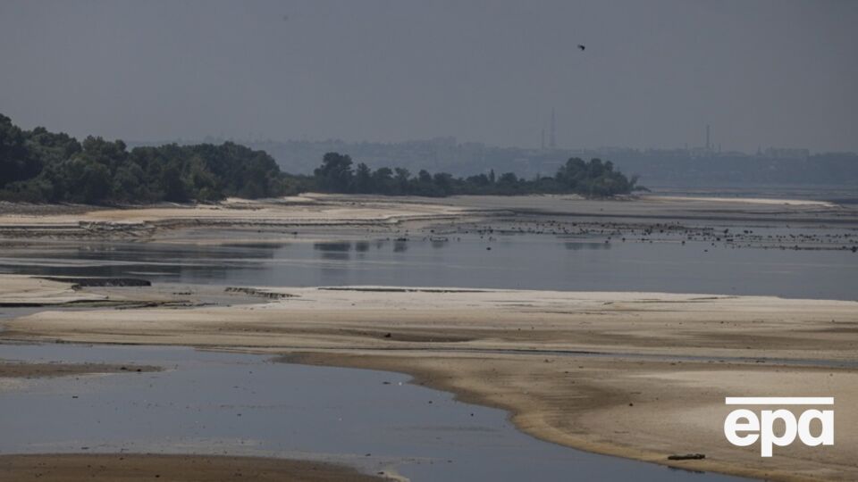 Водохранилище обмелело после подрыва оккупантами ГЭС