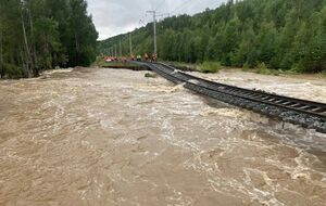 Из-за прорыва дамбы размыло БАМ