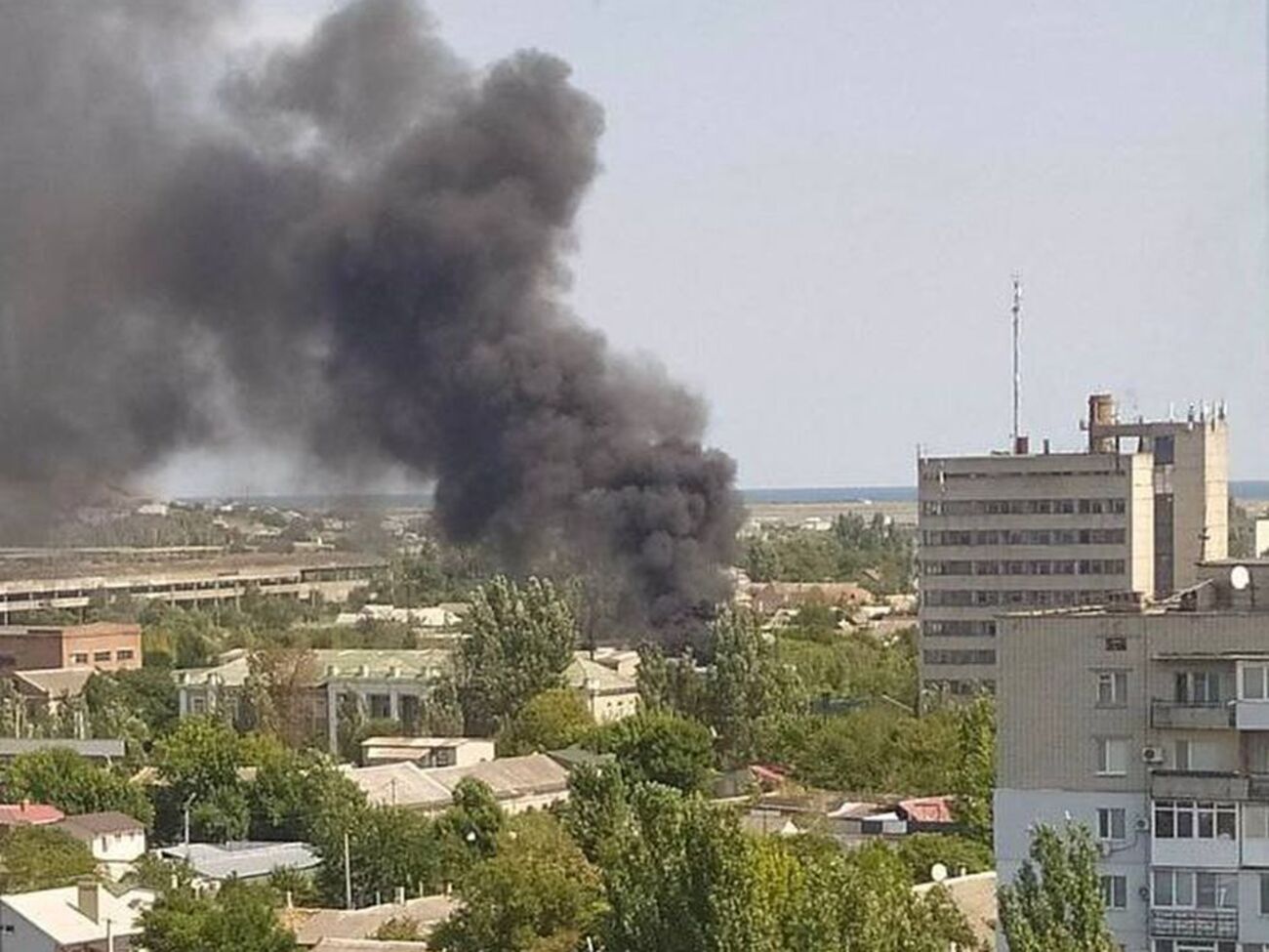 В Бердянске разгорелся пожар