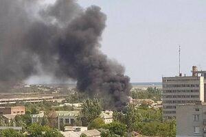 В Бердянске разгорелся пожар