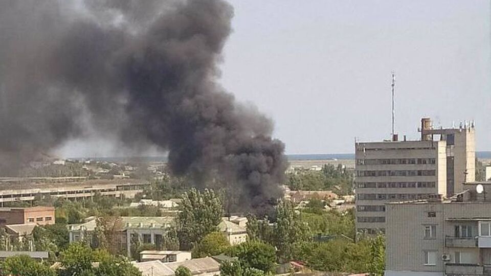 В Бердянске разгорелся пожар