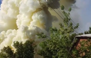 Під Москвою горів цех із виробництва кисневих акумуляторів