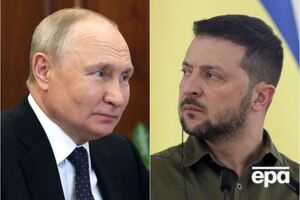 Зеленский (справа) заявлял в конце января, что не заинтересован встречаться с Путиным