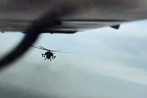 Вертоліт окупантів вів вогонь по безпілотнику ГУР МО, але не влучив