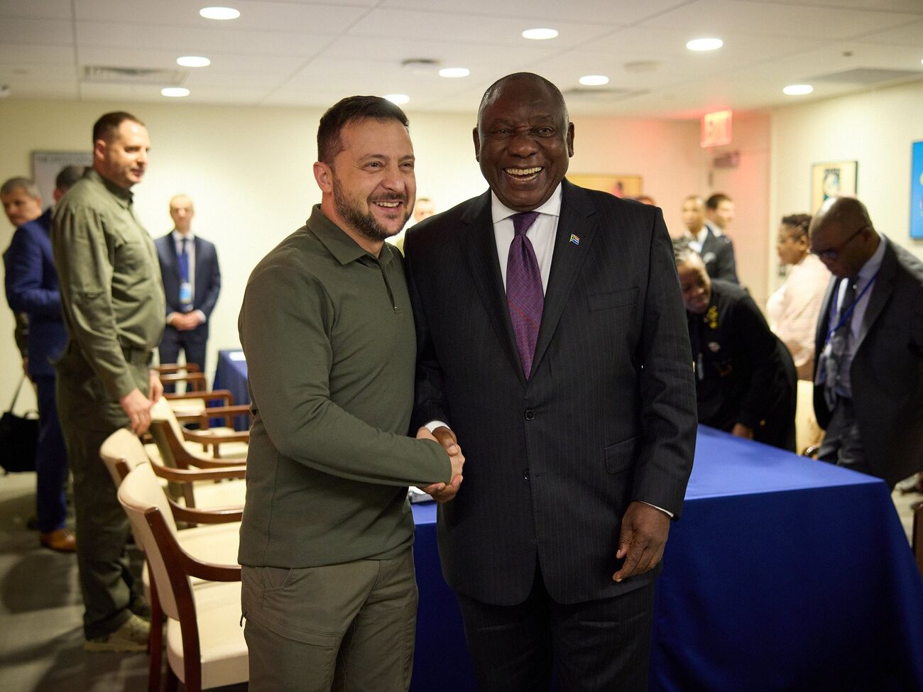 Зеленський і Рамафоса обговорили у Нью-Йорку підготовку до Глобального саміту миру