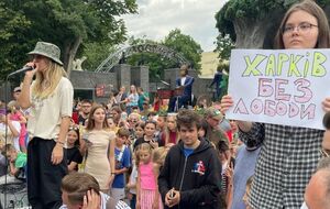 Вдовенко пришла на концерт Loboda c плакатом "Харьков без Лободы"