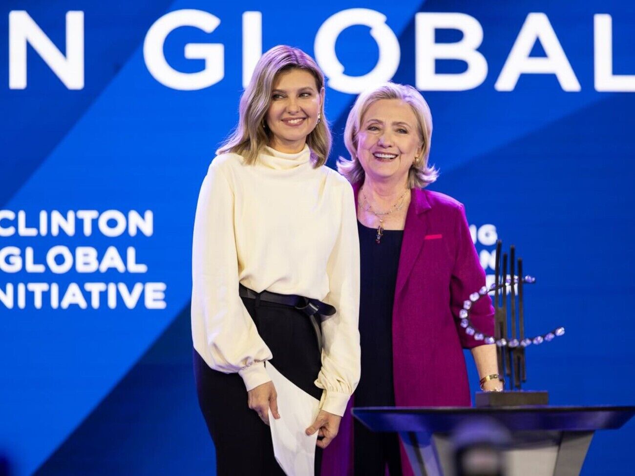 Зеленская: Сегодня имею честь принять эту награду от имени всех украинцев и за всех украинцев