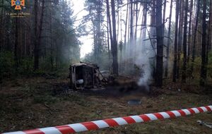 Легковий автомобіль здійснив наїзд на міну в лісі між селами Олива й Осовець, зазначили у ДСНС
