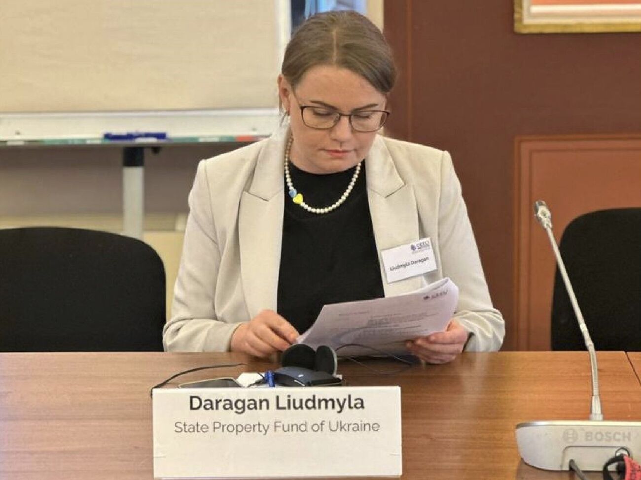 Дараган із 5 липня обіймала посаду заступника голови Фонду держмайна України