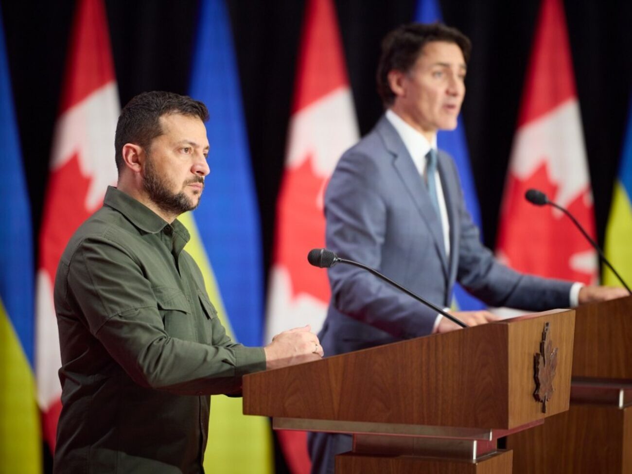 Зеленский и Трюдо выступили перед украинской диаспорой