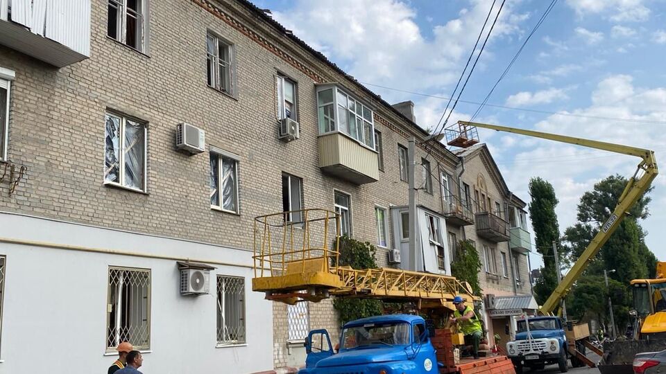 В результате удара оккупантов были повреждены дома