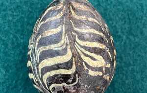 Писанка меньше, чем обычное куриное яйцо, ее длина составляет 4,5 см, отметили в Волынском краеведческом музее