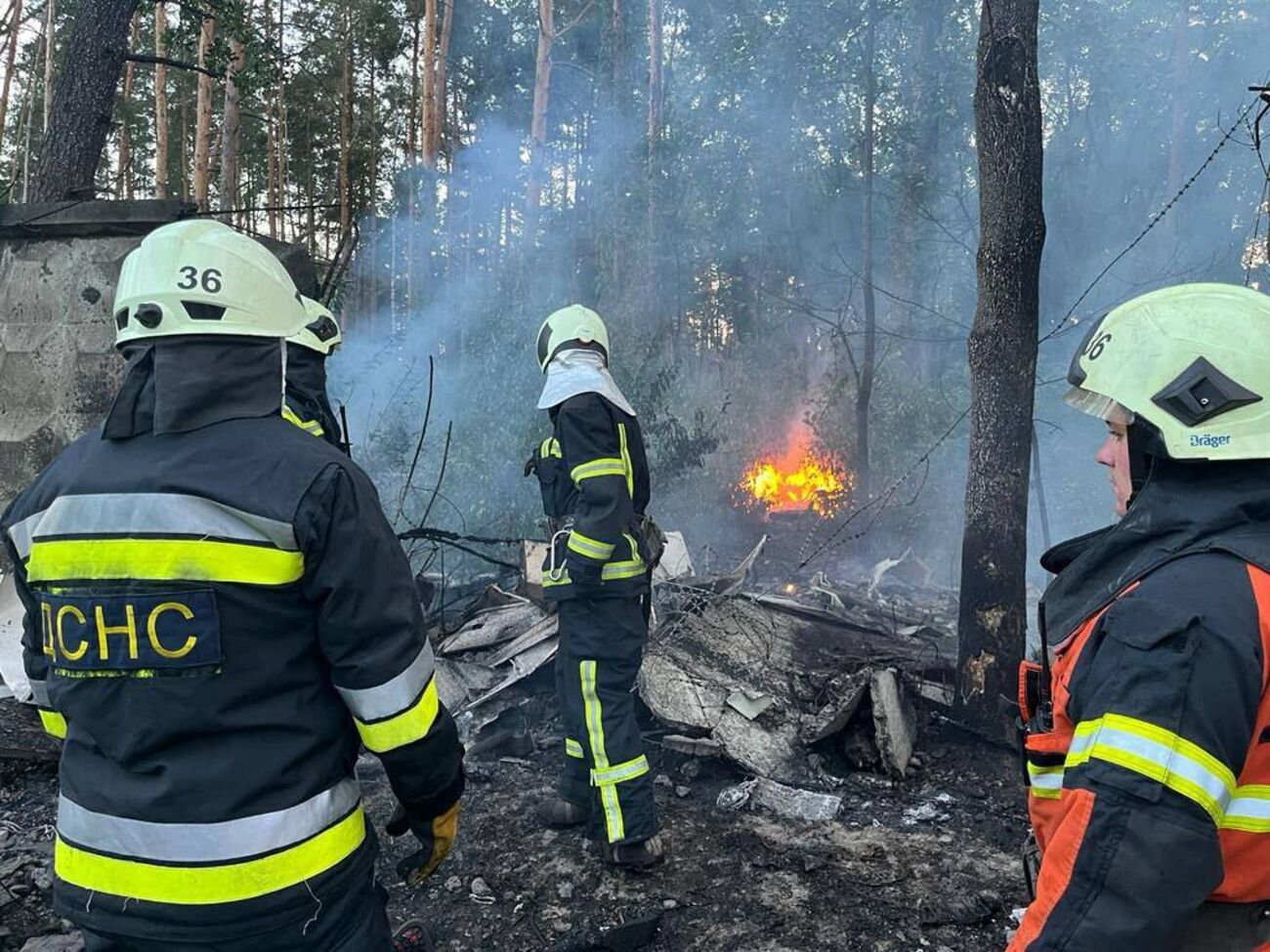 У Київській області через атаку виникла пожежа