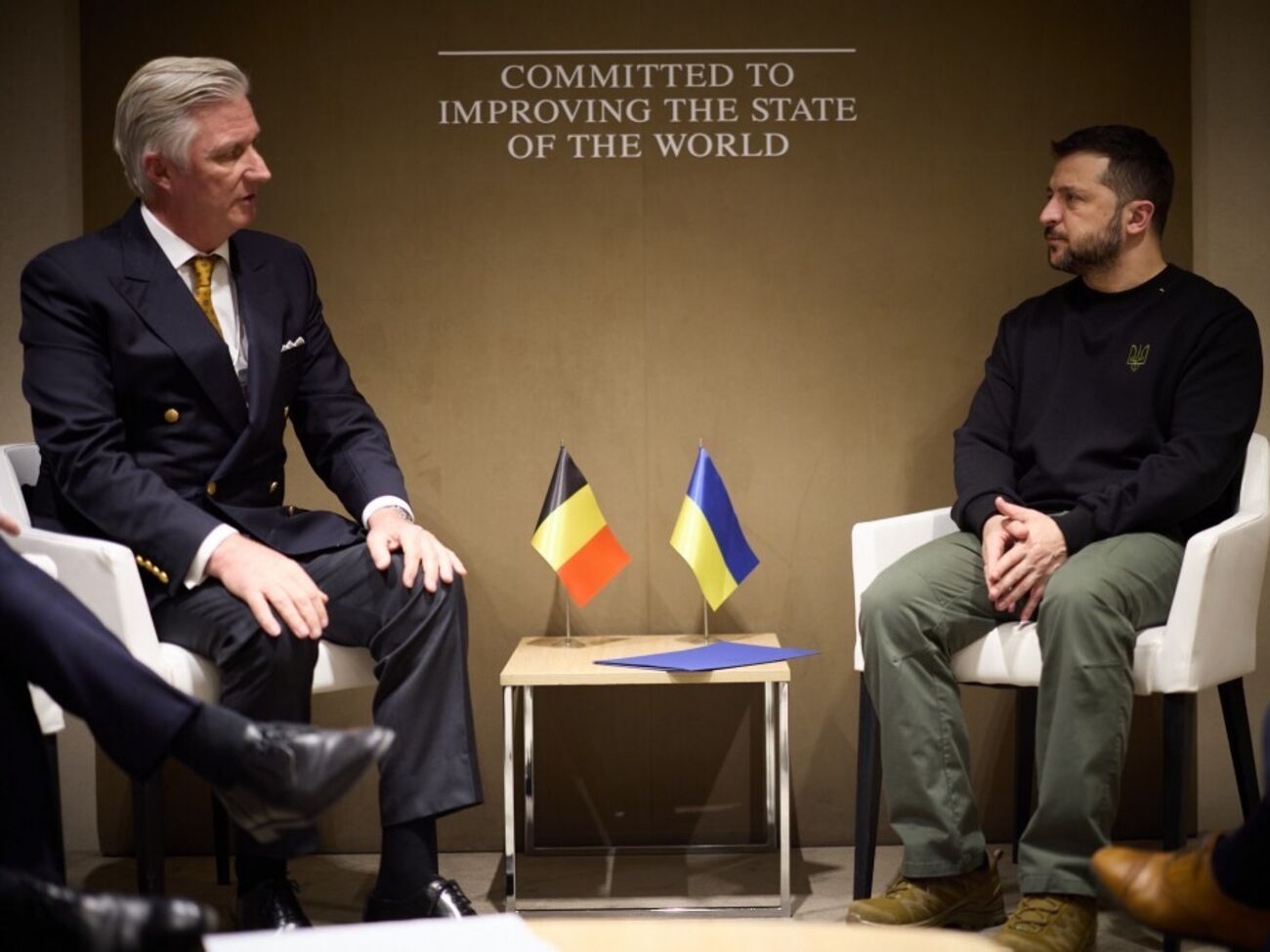 Зеленский встретился в Давосе с королем Бельгии Филиппом I