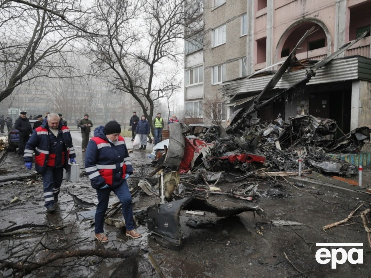 Вертолет c руководством МВД упал возле детского сада в Броварах ровно год назад, 18 января 2023 года
