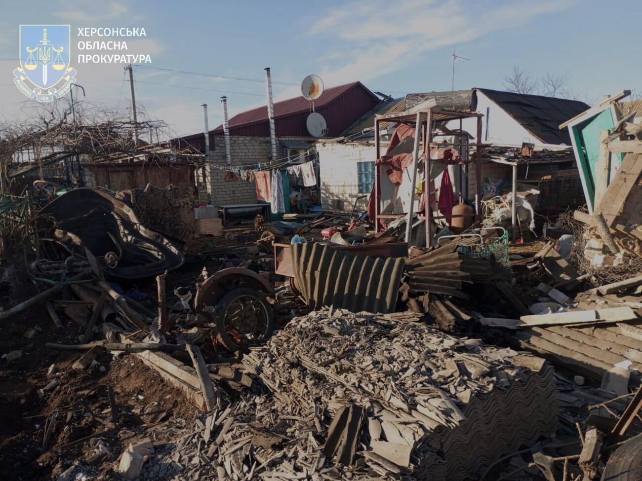 Окупанти з артилерії обстріляли Станіславську громаду 4 січня приблизно о 13.35, зазначили у прокуратурі
