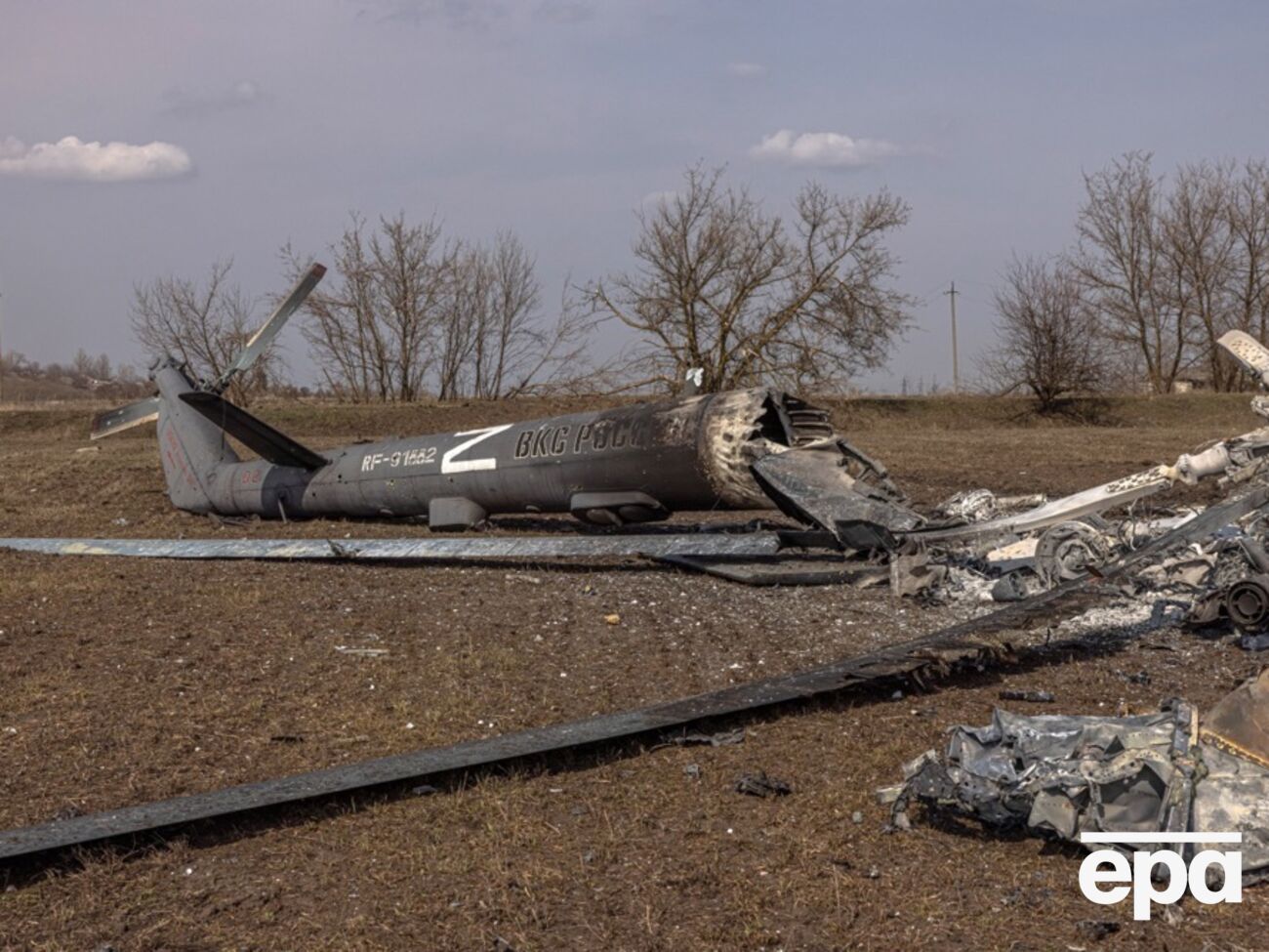 За яких обставин і де саме збили російський вертоліт, у Генштабі не повідомили
