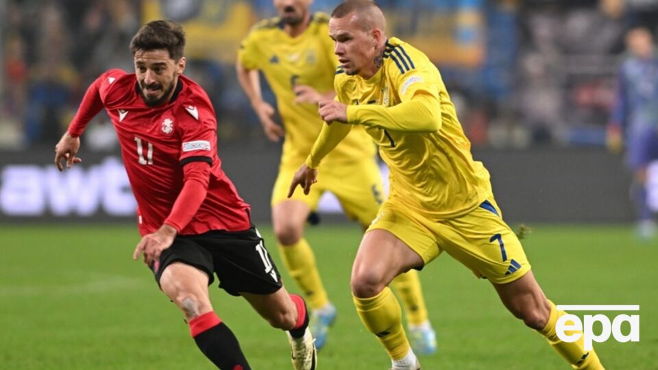 Мудрик забив м'яч у ворота збірної Грузії