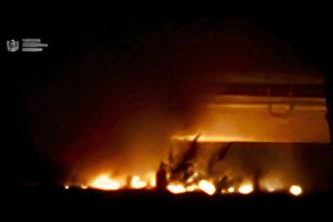 На российском военном аэродроме Оренбург 2 сгорел самолет