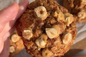 Вкусное печенье с арахисовой пастой исчезает очень быстро