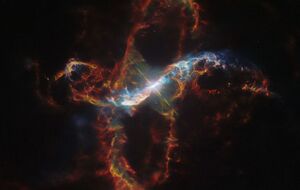 Телескоп зафиксировал выброс светящегося газа из звезды