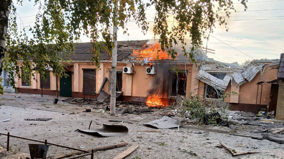 У Дергачах унаслідок обстрілу постраждало п'ятеро людей