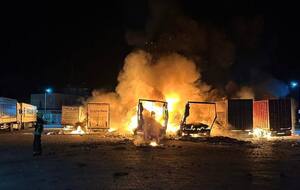 На месте обстрела был пожар