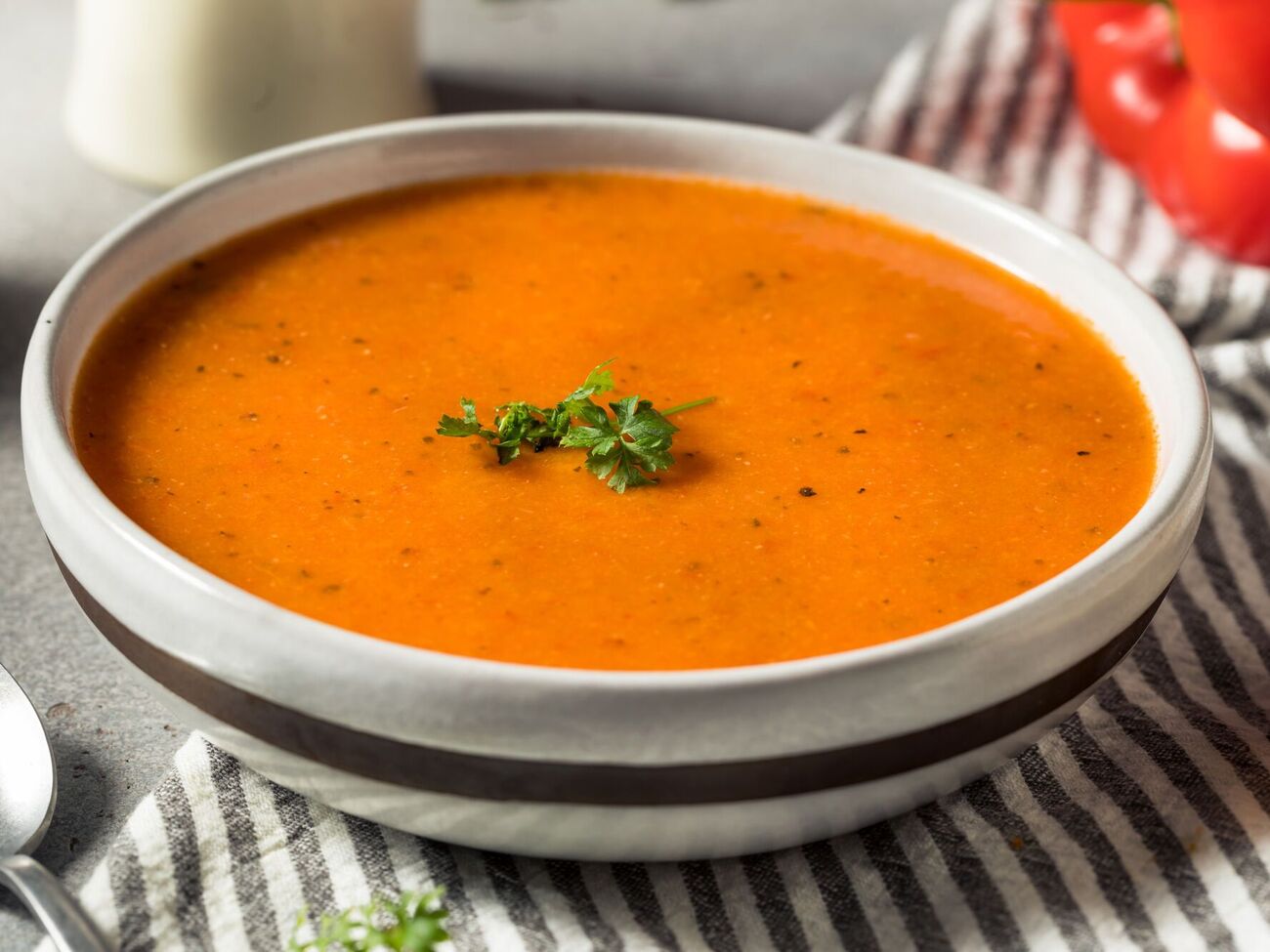 Суп із перців подають гарячим