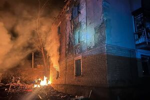 На місці одного з прильотів була пожежа