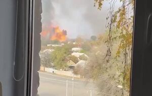 В Луганске слышали и видели мощные взрывы