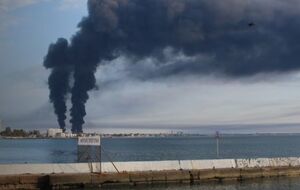 Пожежа на терміналі у Феодосії почалася вночі