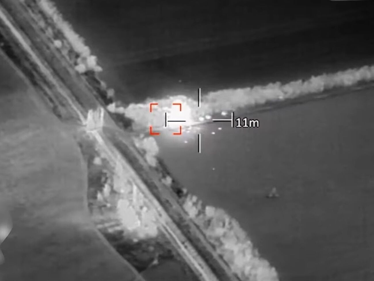 Унаслідок ракетного удару знищено два важкі російські трали, усі бронемашини й особовий склад, зазначили в ГУР МО