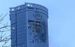 Один із БПЛА влучив у найвищу будівлю Казані