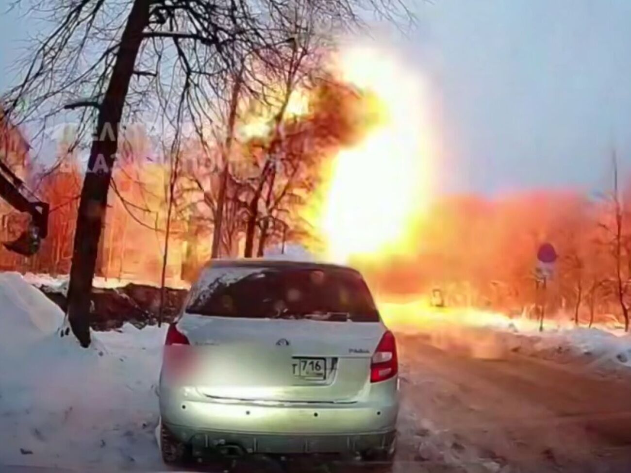 Прилет одного из БПЛА попал на видео