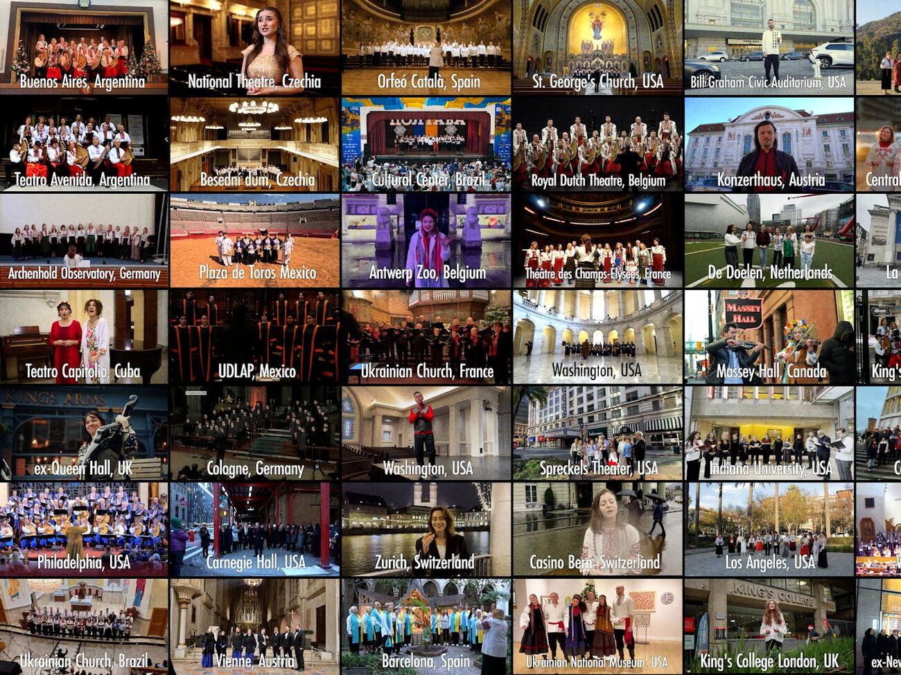 Музиканти разом виконали "Щедрик" на 50 локаціях у Барселоні, Празі, Варшаві, Відні, Лондоні та інших містах світу